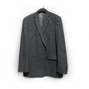 Ralph Ralph Lauren 46XL Sport Coat Silk Wool‎ Gray Houndstooth Check Blazer
